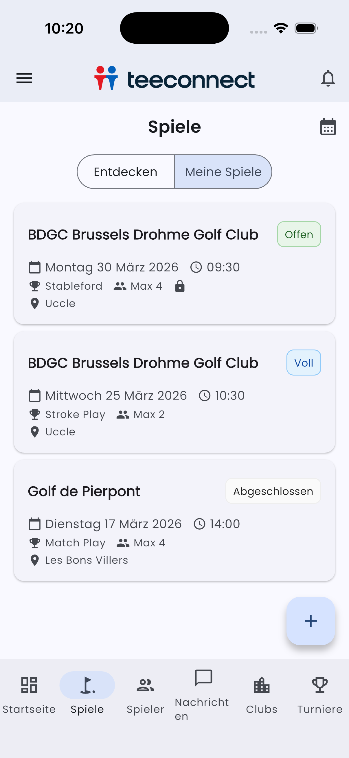 TeeConnect - Organisation de parties
