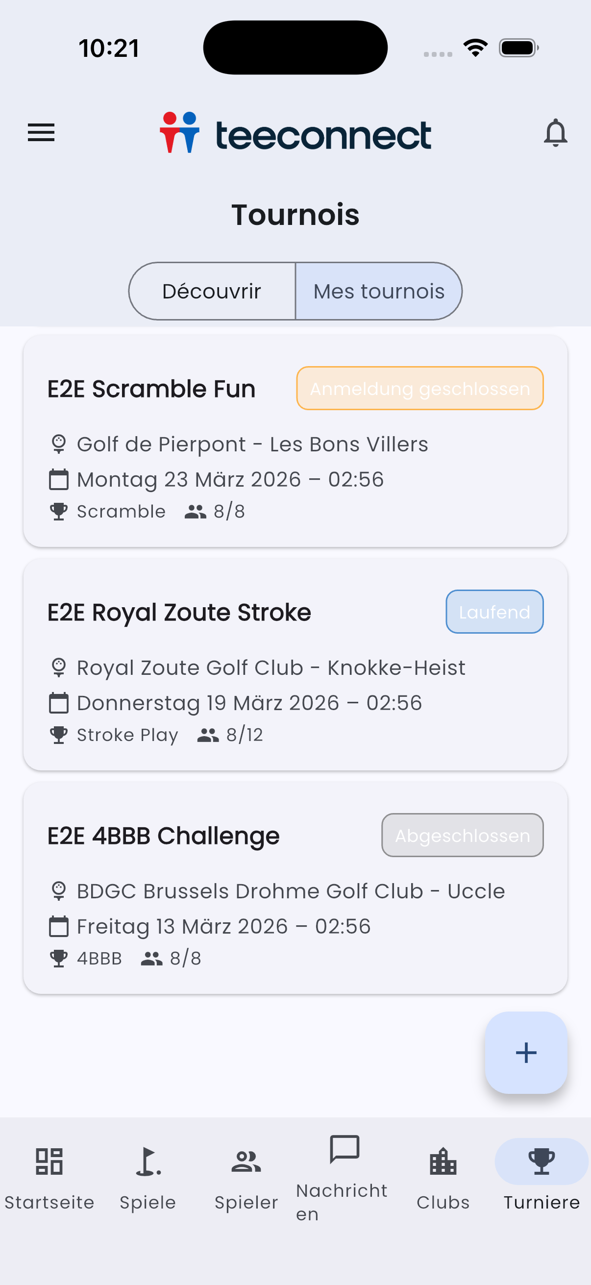 TeeConnect Tournaments