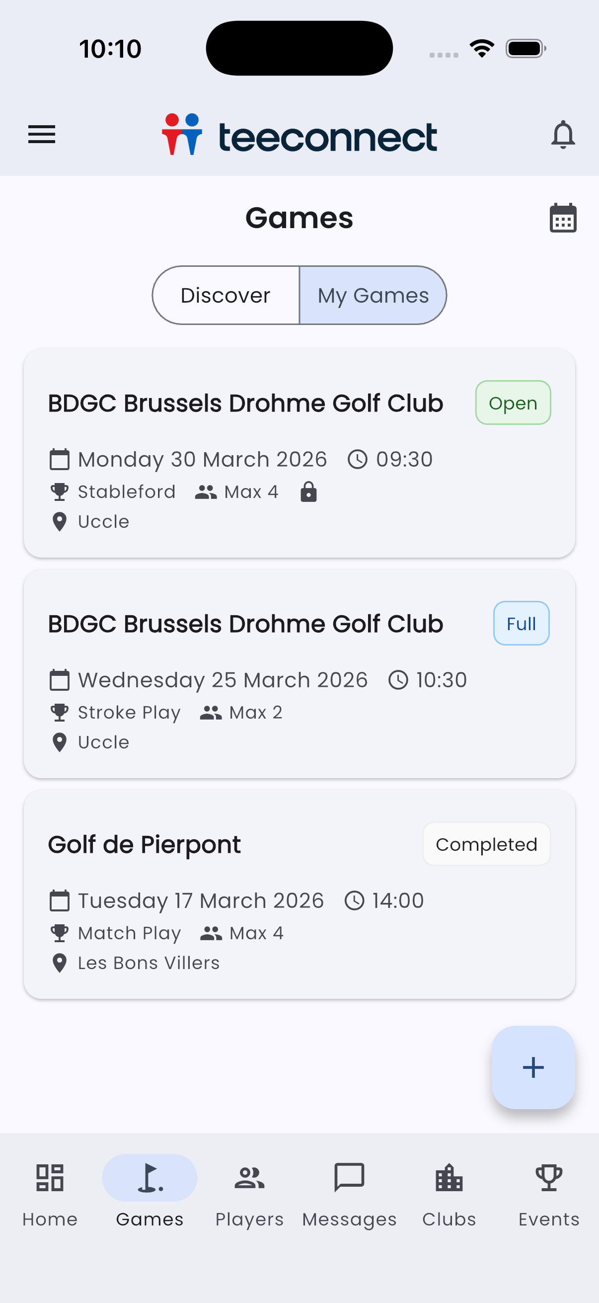 TeeConnect - Organisation de parties