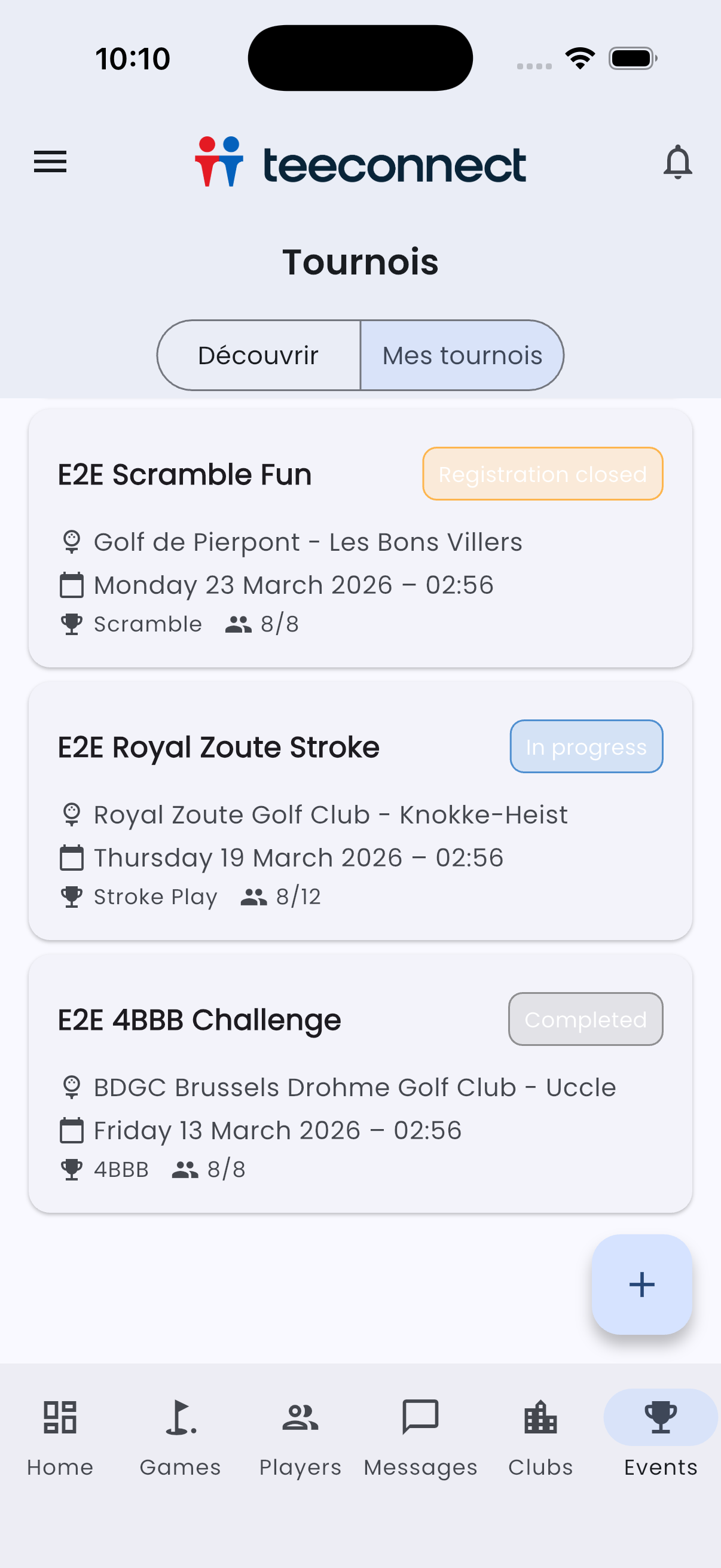 TeeConnect Tournaments