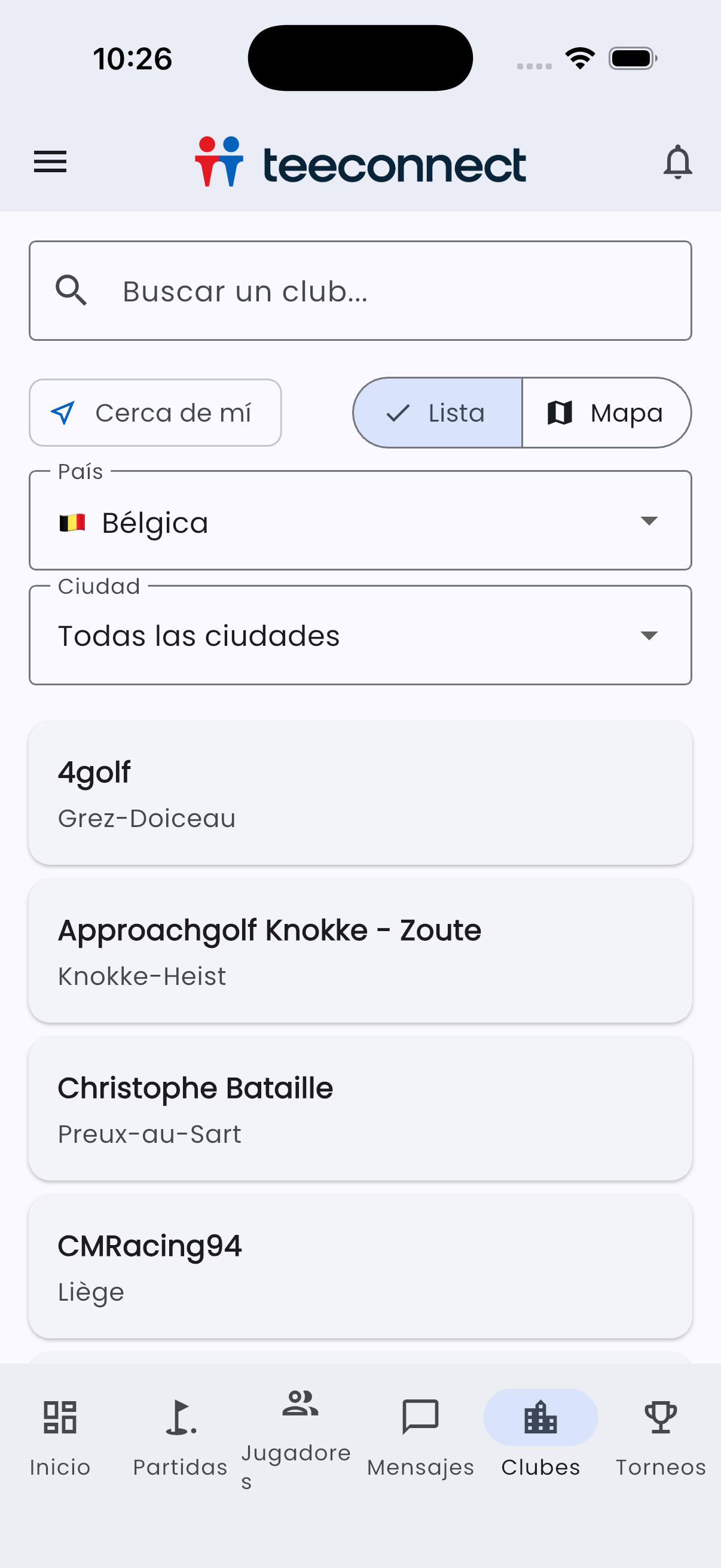 TeeConnect - Clubs de golf