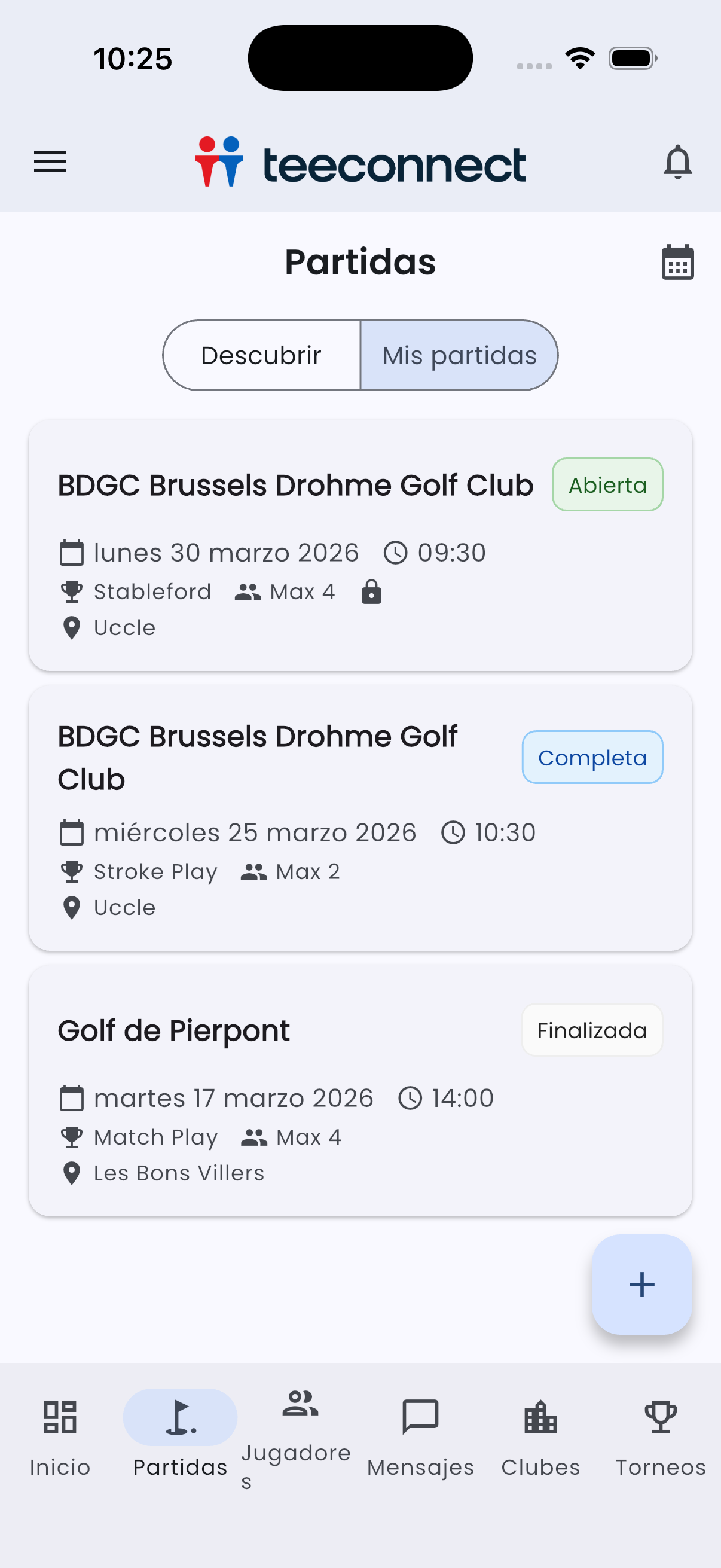 TeeConnect - Organisation de parties