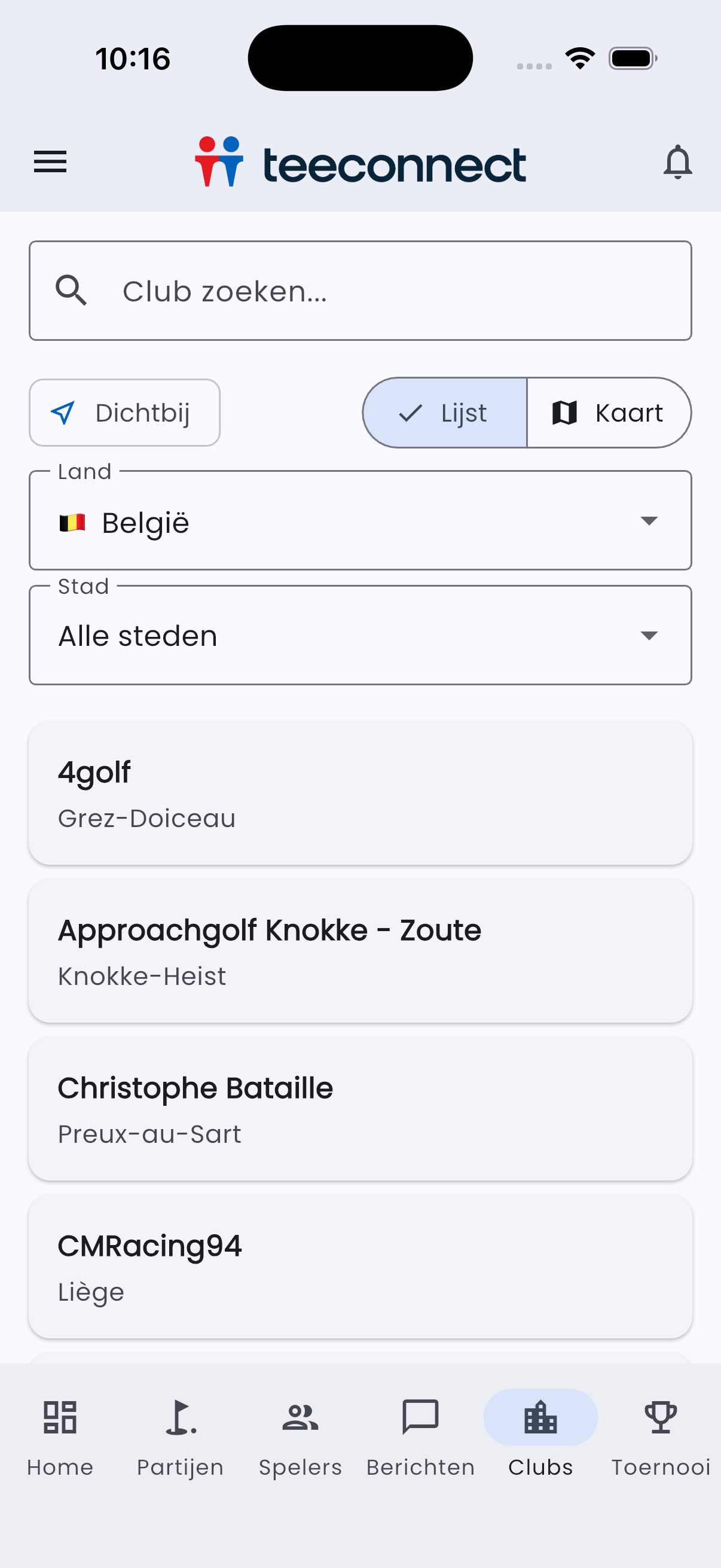TeeConnect - Clubs de golf