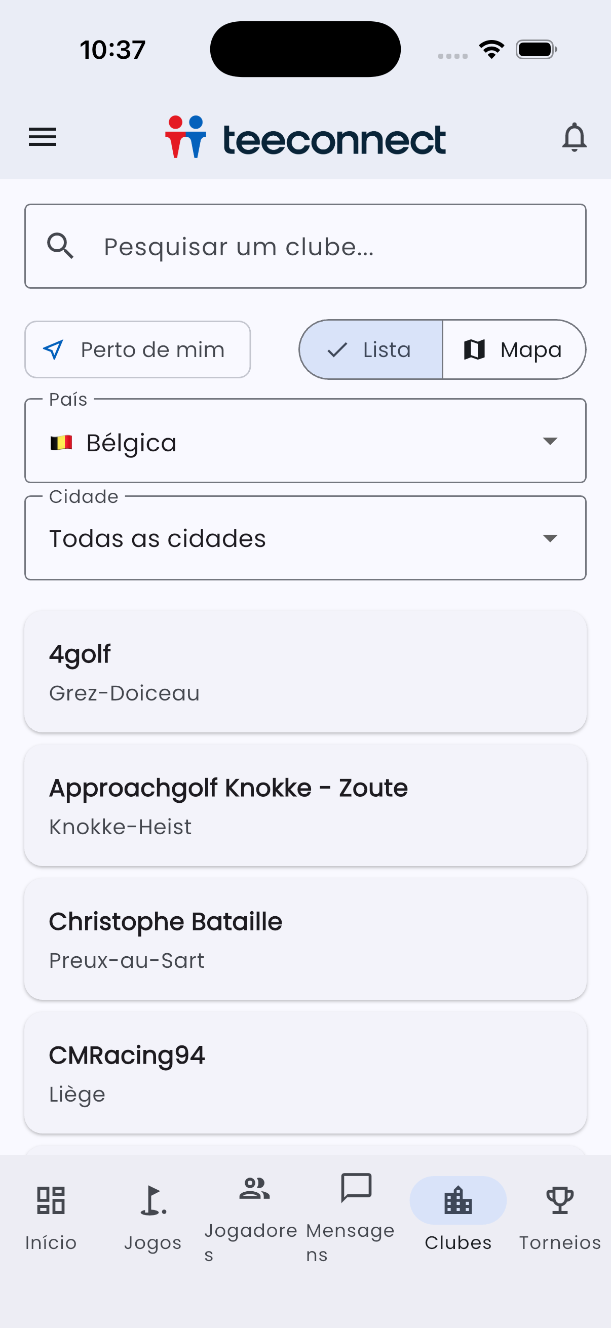 TeeConnect - Clubs de golf